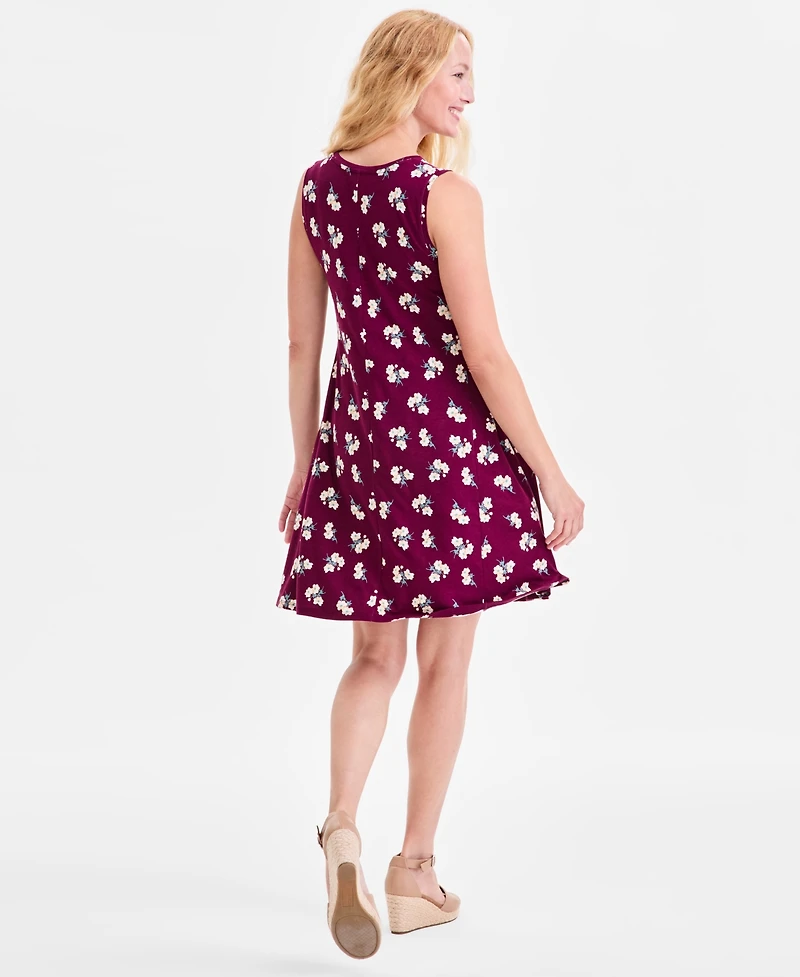 Style & Co Women's Printed Sleeveless Flip Flop Dress, Macy's Exclusive