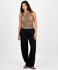 Bar Iii Women's Printed Asymmetrical-Ruched Tank, Macy's Exclusive