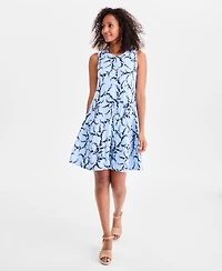 Style & Co Women's Printed Sleeveless Flip Flop Dress, Macy's Exclusive