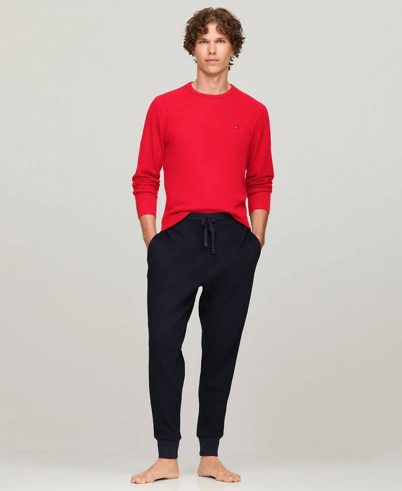 Tommy Hilfiger Men's Waffle-Knit Long-Sleeve Crewneck Thermal Top