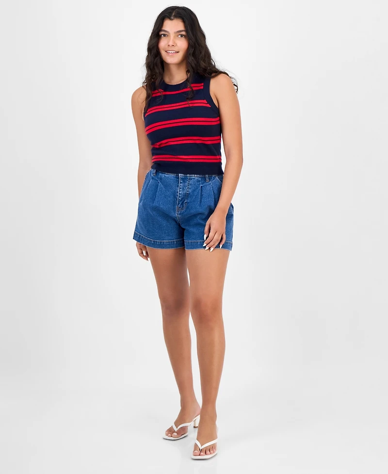 French Connection Women's Padma Striped Fine-Knit Sleeveless Sweater