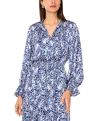Vince Camuto Women's Smocked Ruffle Maxi Dress