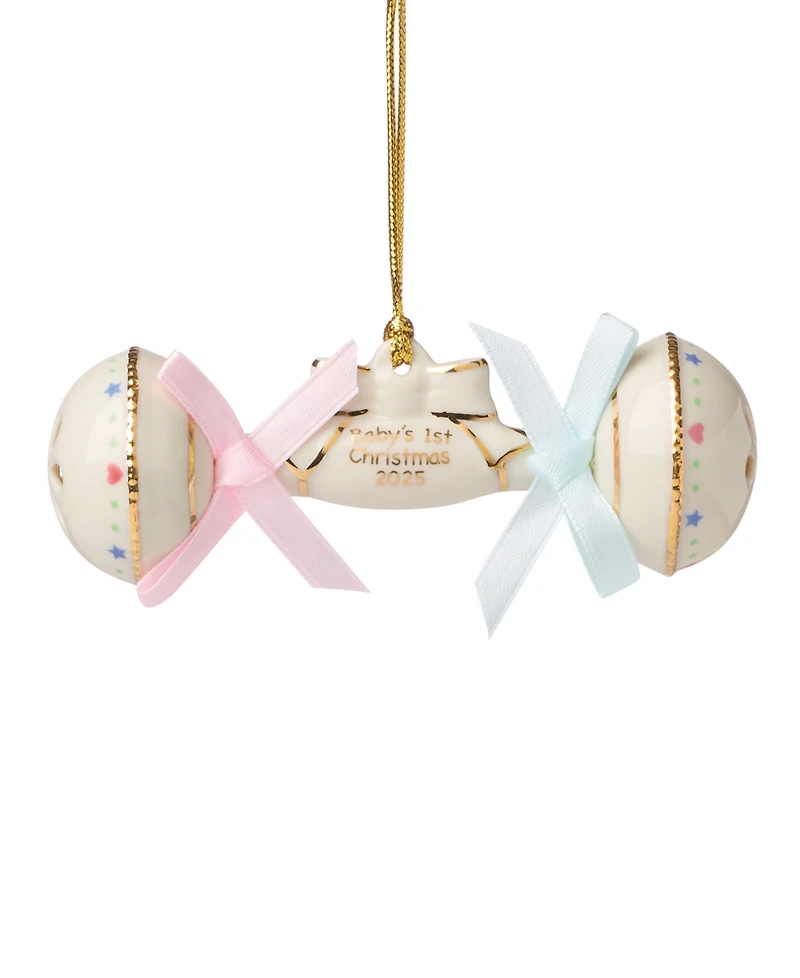 Lenox 2025 Baby's 1st Christmas Rattle Ornament