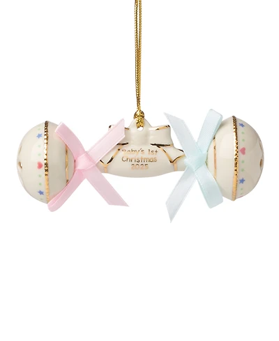 Lenox 2025 Baby's 1st Christmas Rattle Ornament