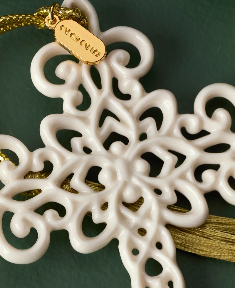 Lenox 2025 Snow Fantasies Cross Ornament
