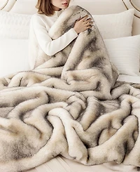 Battilo Luxury Tipped Faux Fur Throw, 60"x 80"