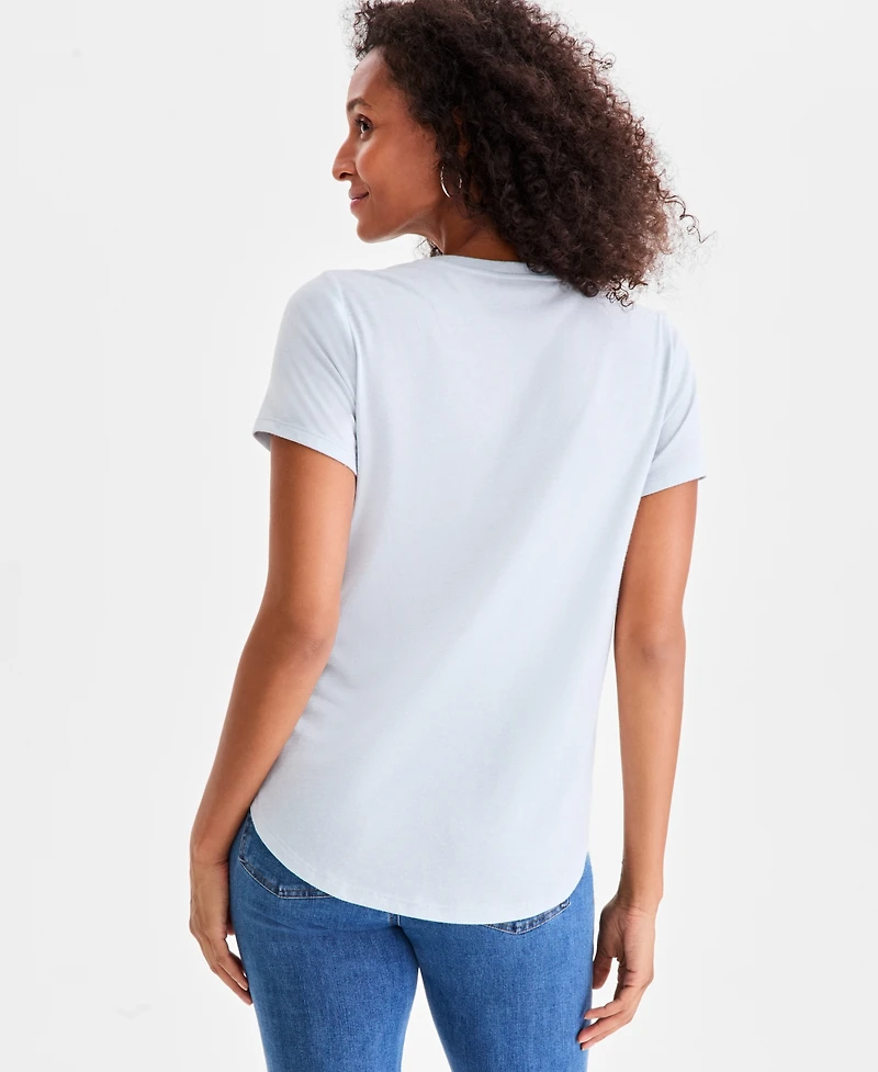 Style & Co Women's Graphic Crewneck Short-Sleeve T-Shirt, Exclusively at Macy's