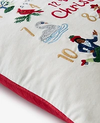 Holiday Lane 12 Days of Christmas Decorative Pillow, 20" x 20", Macy's Exclusive