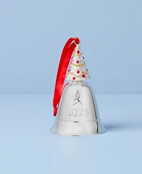 Lenox 2025 Merry Christmas Musical Bell Silver-Plate Ornament