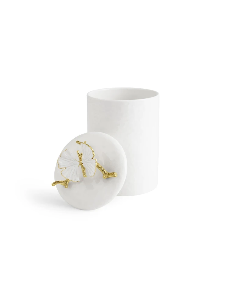 Michael Aram Butterfly Ginkgo Gold Small Porcelain Canister