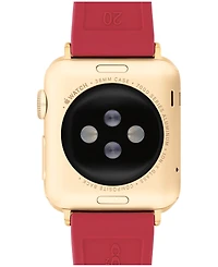 Coach Women's Red Silicone Apple Watch Strap, 38mm, 40mm, 41mm