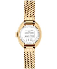 Coach Women's Sammy Gold Tone Stainless Steel Mesh Bracelet Watch, 22.5mm