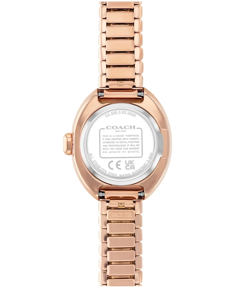 Coach Women's Sammy Rose Gold Tone Stainless Steel Stretch Bracelet Watch, 22.5mm