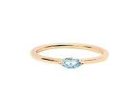 Marquise Birthstone Ring - December Blue Topaz