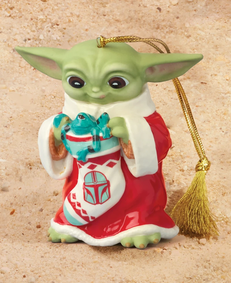 Lenox Holiday Grogu with Stocking Ornament