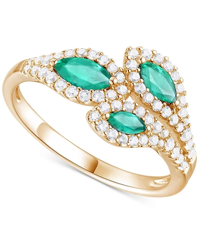 Gemstone (5/8 ct. t.w.) & Diamond (1/3 Multi-Stone Ring 14k Gold