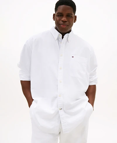 Tommy Hilfiger Men's Big & Tall Classic-Fit Stretch Solid Capote Shirt