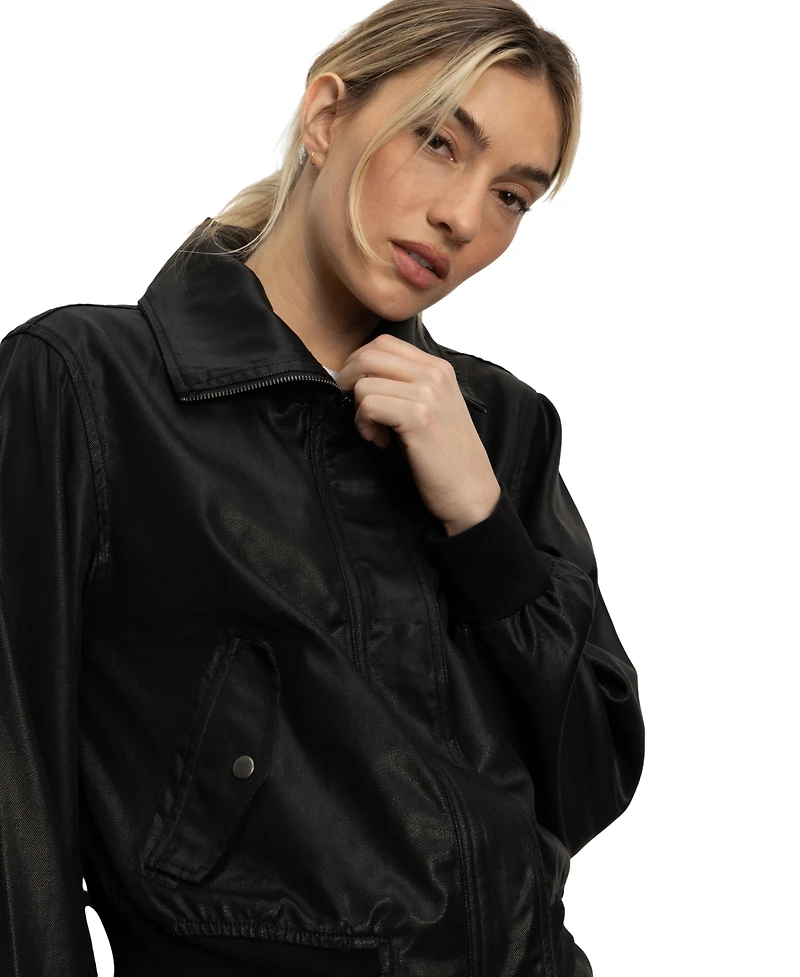 Sanctuary Women's Coated Twill Bomber Jacket