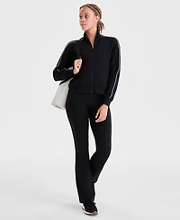 Id Ideology Women's Relaxed Butter Soft Funnel-Neck Zip-Front Sweater, Macy's Exclusive