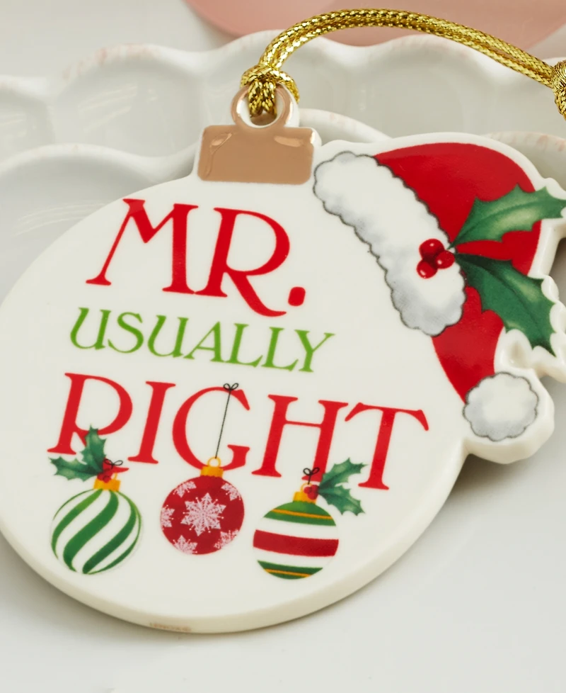 Lenox Mr. & Mrs. Ornaments, Set of 2