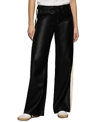 Sanctuary Women's High-Rise Coated Twill Track Pants