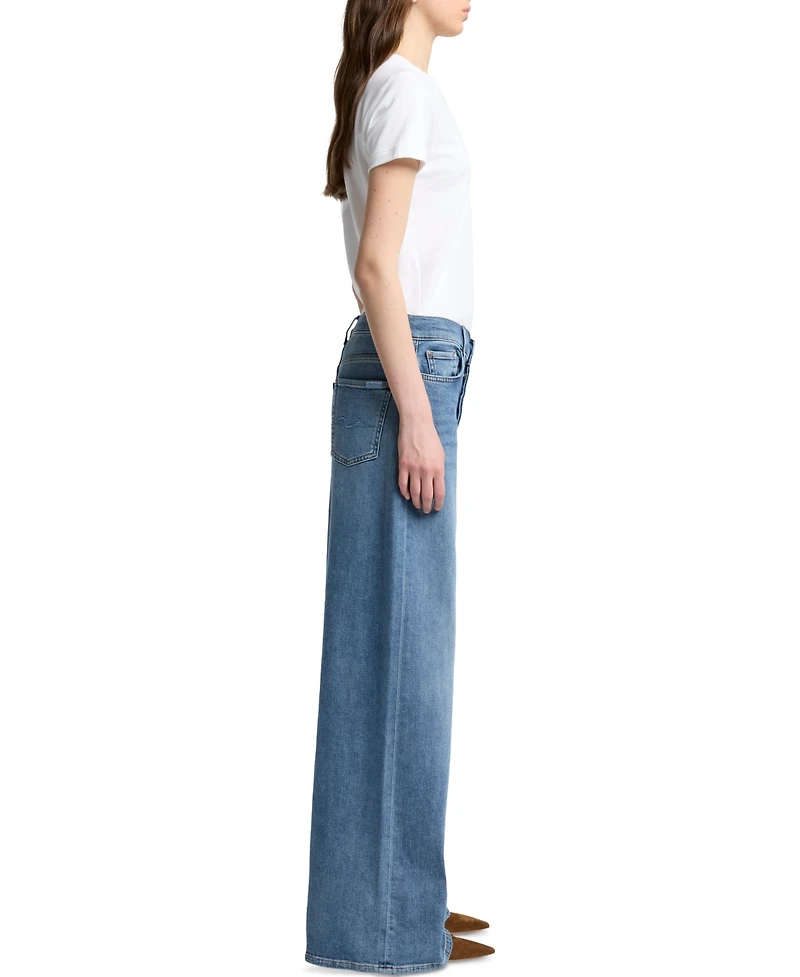 7 For All Mankind Women's Zoey High-Rise Wide-Leg Jeans