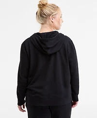 Id Ideology Plus Relaxed Full-Zip Fleece Hoodie, Created for Macy's