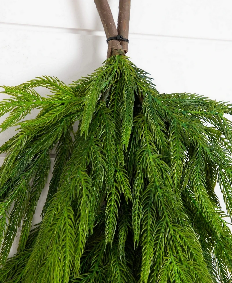 Nearly Natural 3" Artificial Touch Norfolk Island Pine Teardrop with Natural Look