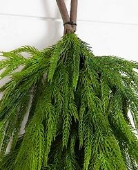 Nearly Natural 3" Artificial Touch Norfolk Island Pine Teardrop with Natural Look