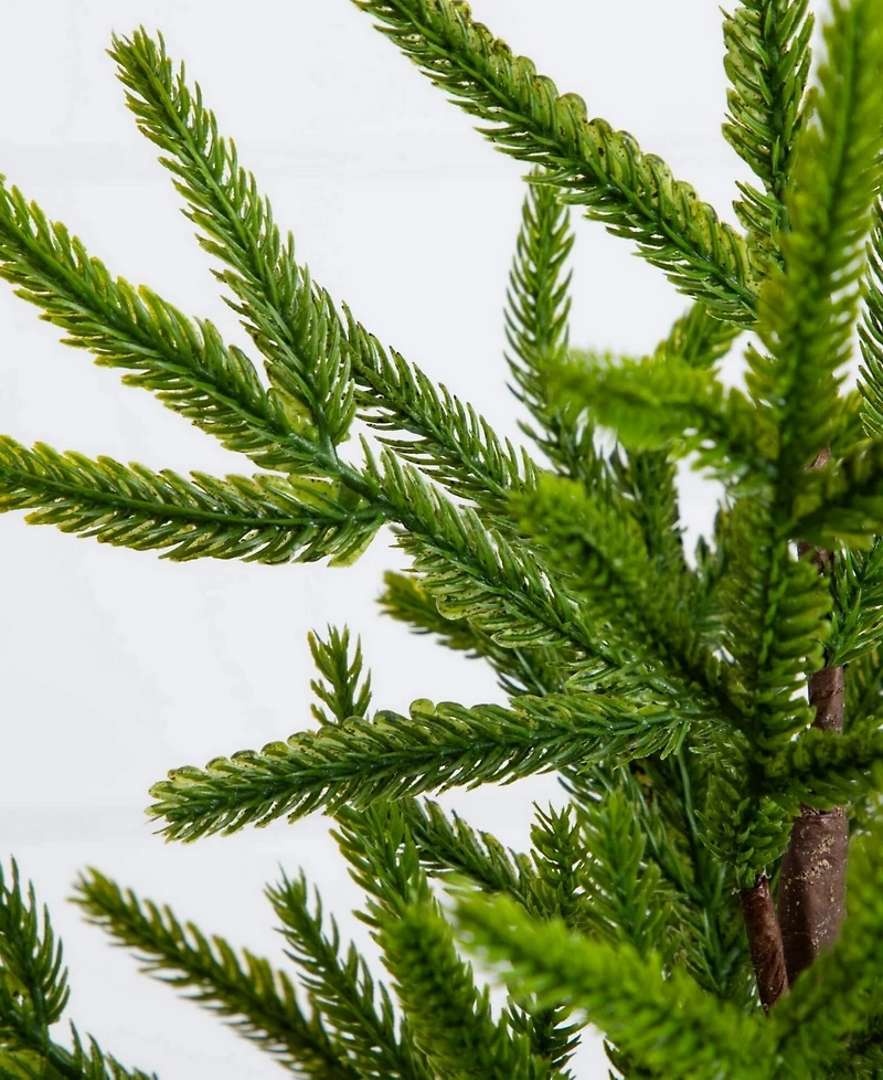 Nearly Natural 22" Artificial Real Touch Norfolk Island Pine Decorative Planter