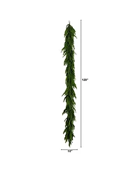 Nearly Natural 10" Artificial Touch Norfolk Island Pine Garland with Natural Look