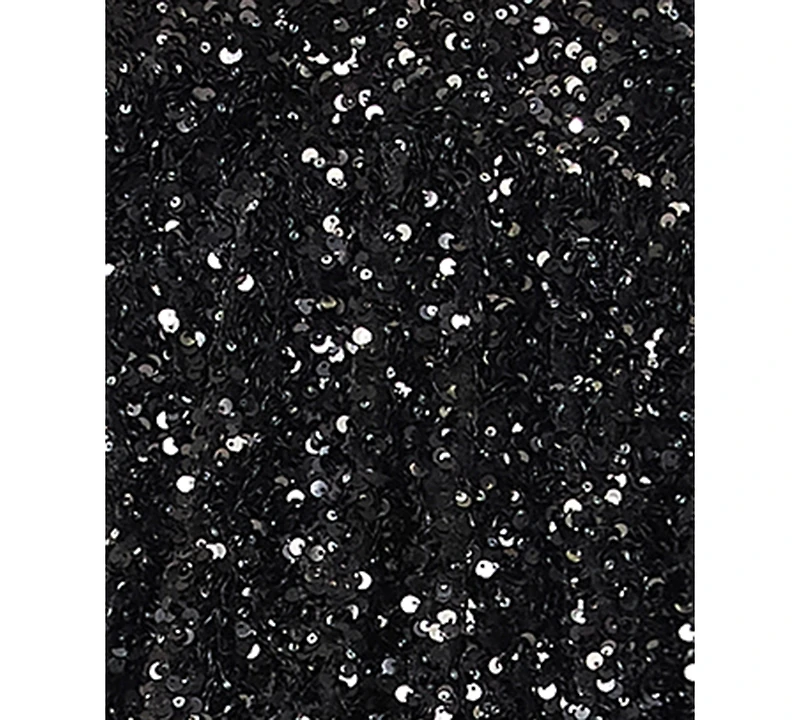 Emerald Sundae Juniors' Sequined Velvet Fit & Flare Dress