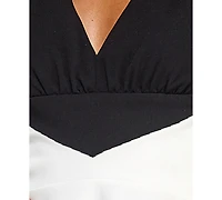 City Studios Juniors' Halter Fit & Flare Dress