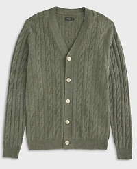 Club Room Men's Regular-Fit Cable-Knit 100% Cashmere Cardigan, Macy's Exclusive