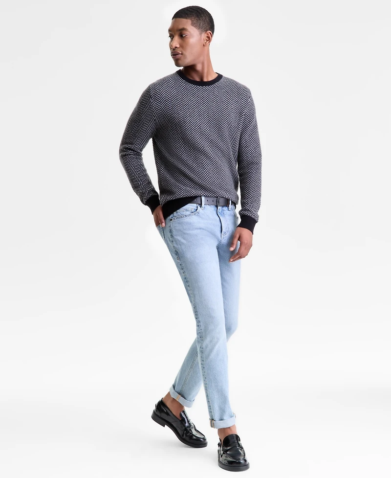 Club Room Men's Regular-Fit Herringbone 100% Cashmere Sweater, Macy's Exclusive