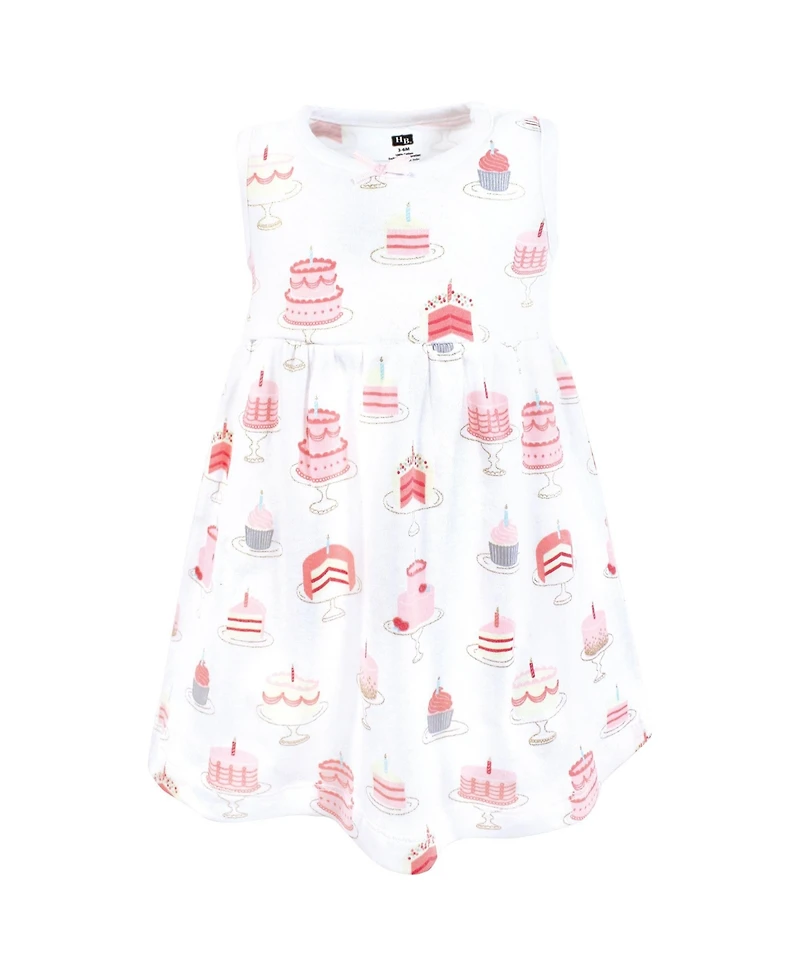 Hudson Baby Girls Comfortable Cotton Dress and Matching Cardigan Set
