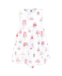 Hudson Baby Girls Comfortable Cotton Dress and Matching Cardigan Set