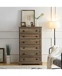 Casainc Freestanding Bathroom Cabinet Clothes Storage with 6 Drawers