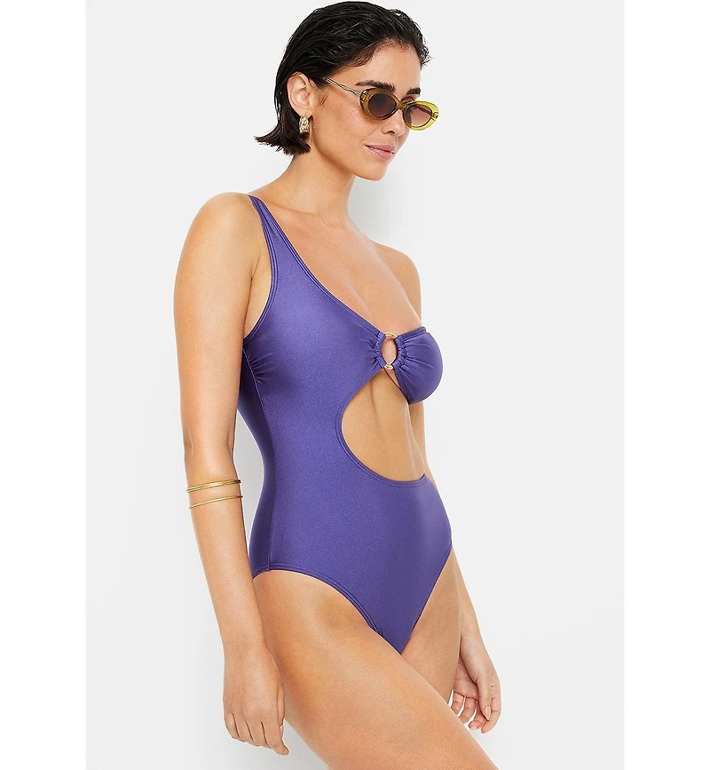 Lscn by Lascana Women's One Shoulder One Piece Swimsuit