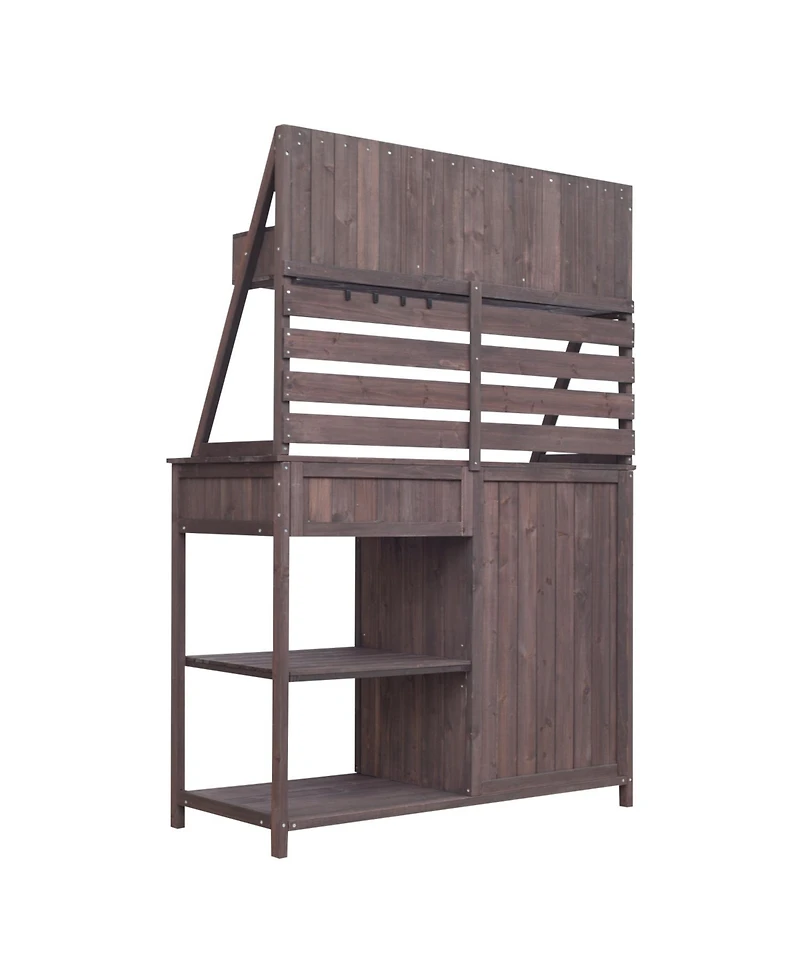 Streamdale Furniture Fir Wood Potting Bench with Storage