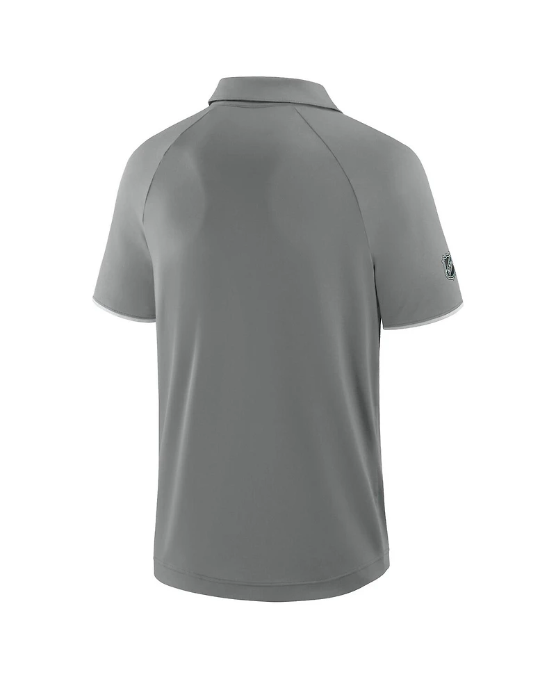 Fanatics Men's Gray Florida Panthers 2025 Stanley Cup Champions Authentic Pro Polo Shirt