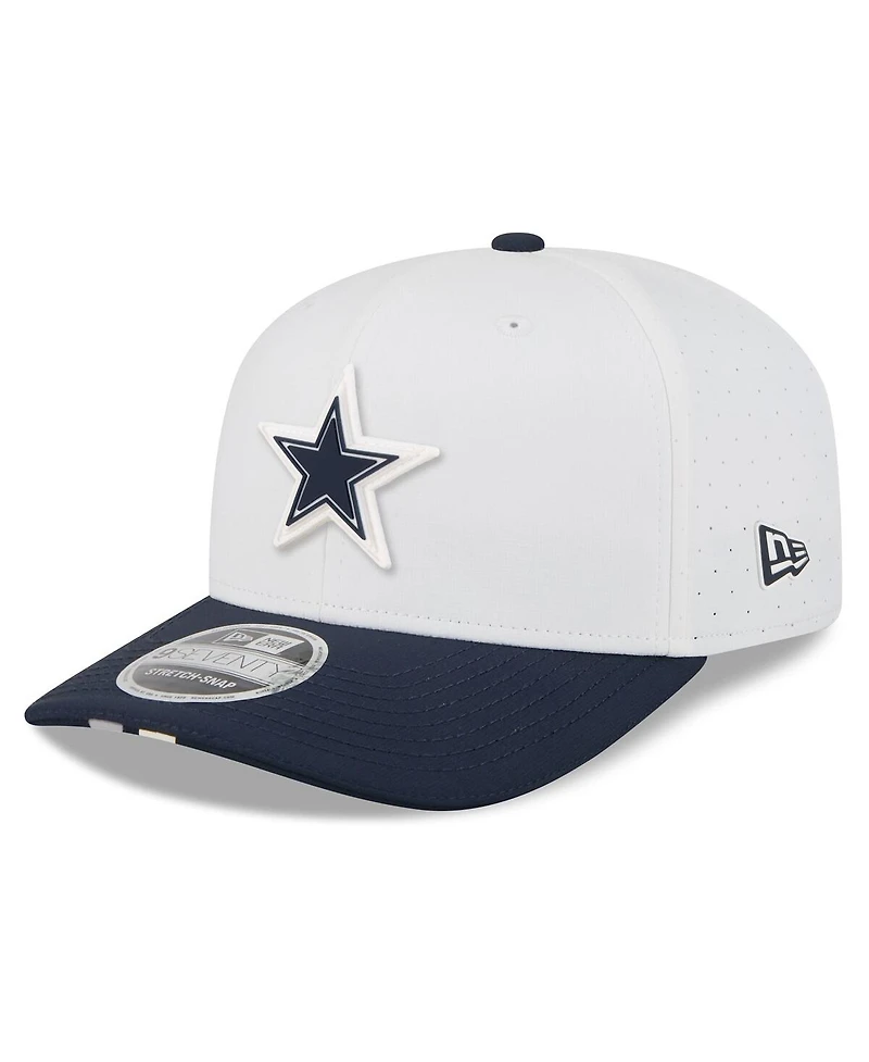New Era Men's White/Navy Dallas Cowboys 2025 Nfl Training Camp 9SEVENTY Adjustable Hat