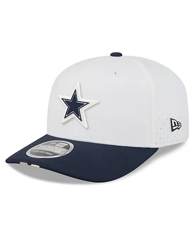 New Era Men's White/Navy Dallas Cowboys 2025 Nfl Training Camp 9SEVENTY Adjustable Hat