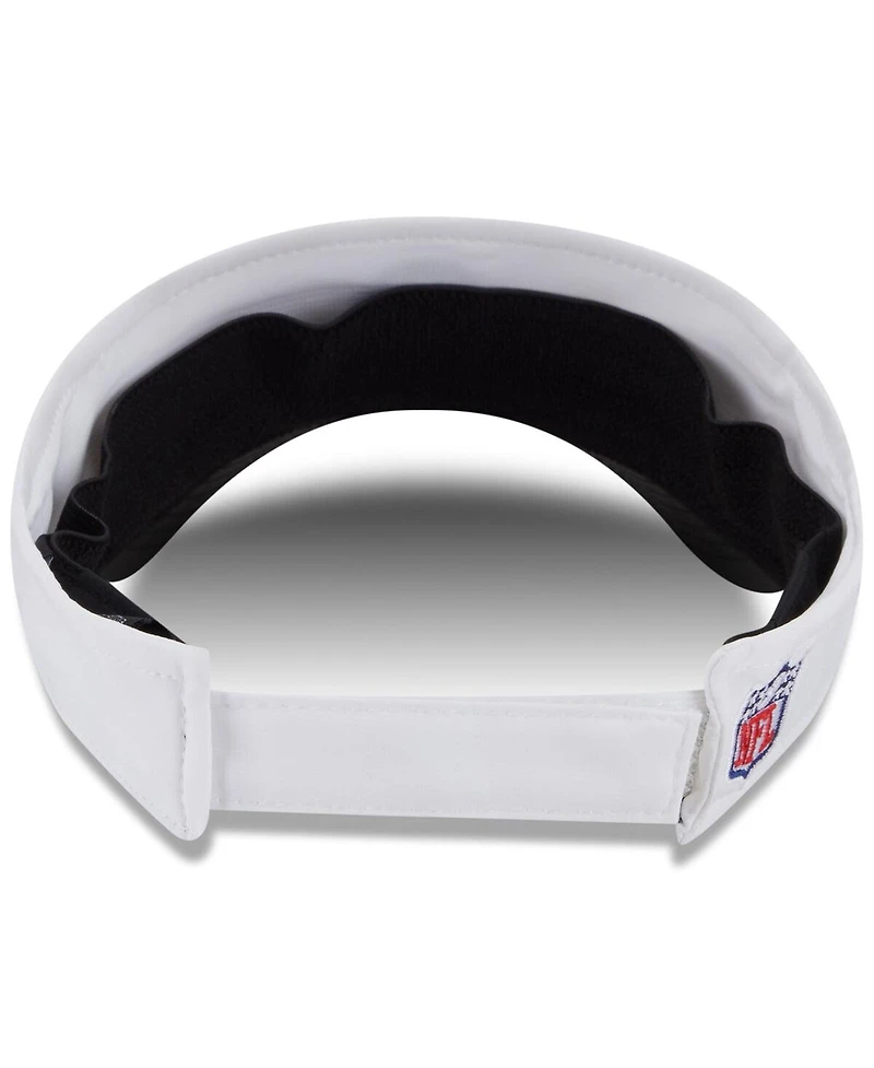New Era Men's White/Black Pittsburgh Steelers 2025 Nfl Training Camp Adjustable Visor Hat