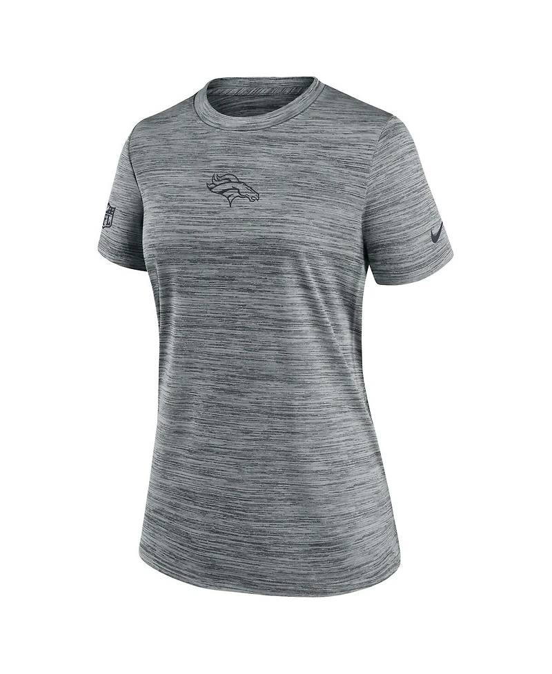 Nike Women's Gray Denver Broncos Sideline Velocity Performance T-Shirt