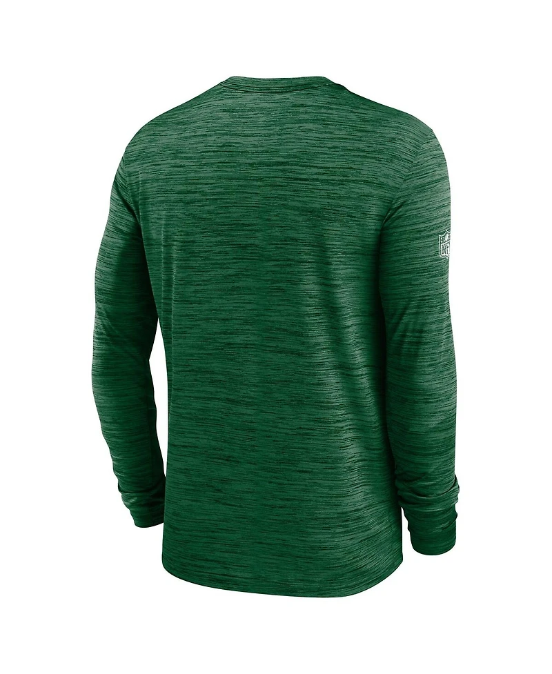 Nike Men's Green New York Jets Sideline Velocity Performance Long Sleeve T-Shirt