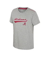 Colosseum Big Boys and Girls Heather Gray Alabama Crimson Tide Airball Baseball T-Shirt
