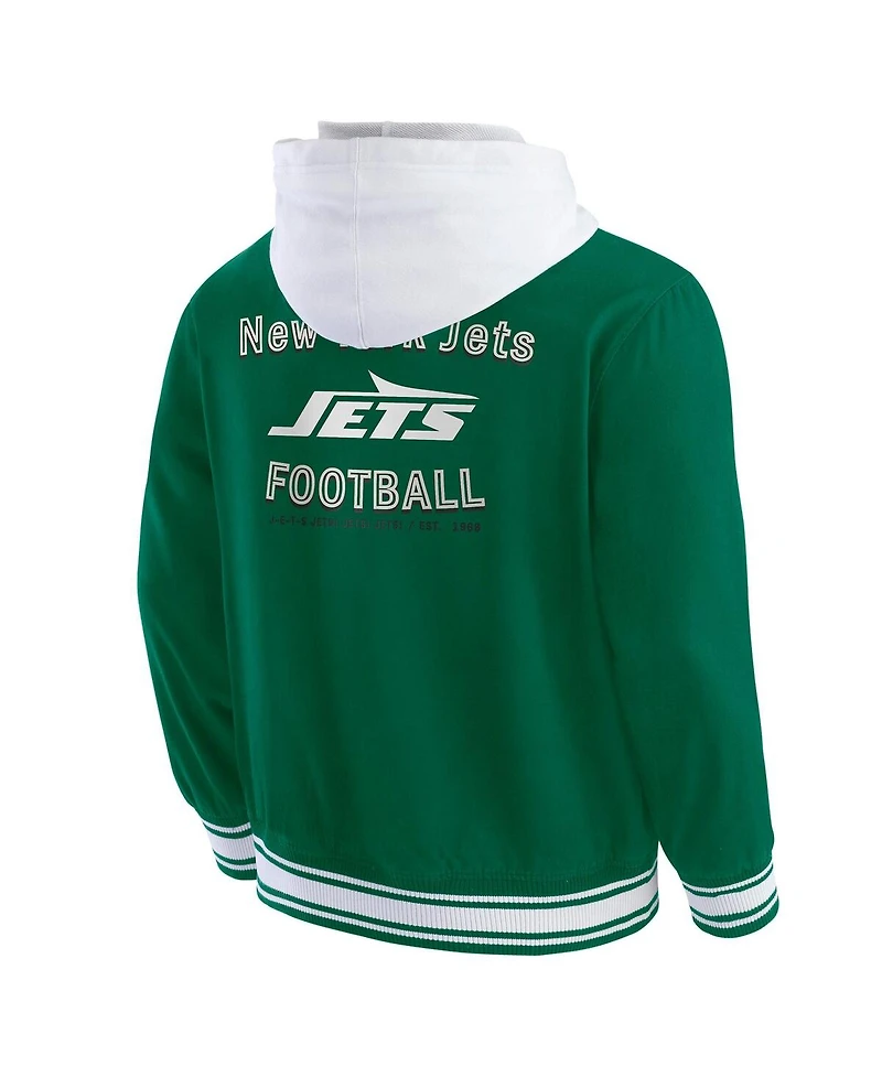 Darius Rucker Collection by Fanatics Men's Green New York Jets Full-Snap Hoodie Jacket