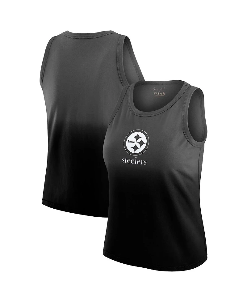 Wear by Erin Andrews Women's x Gracie Hunt Black Pittsburgh Steelers Ombre Tank Top