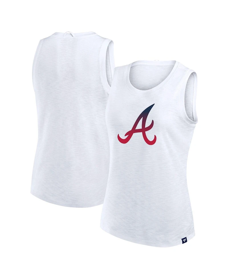 Fanatics Women's White Atlanta Braves Activate Slub Tank Top